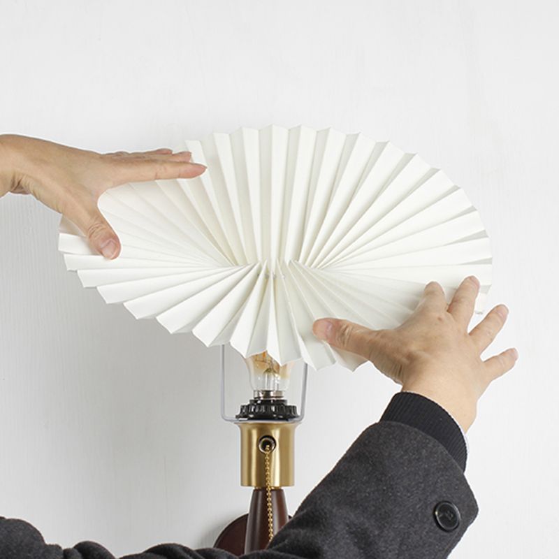 1 Light Flared Wall Mounted Light Fixture Modern Style Wood Wall Lighting Ideas Lights