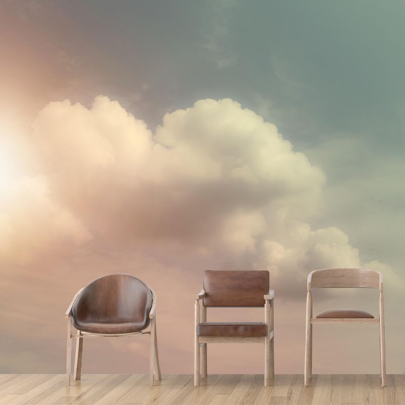 Sky View Wall Mural Wallpaper Modern Style Mildew Resistant for Wall Decor