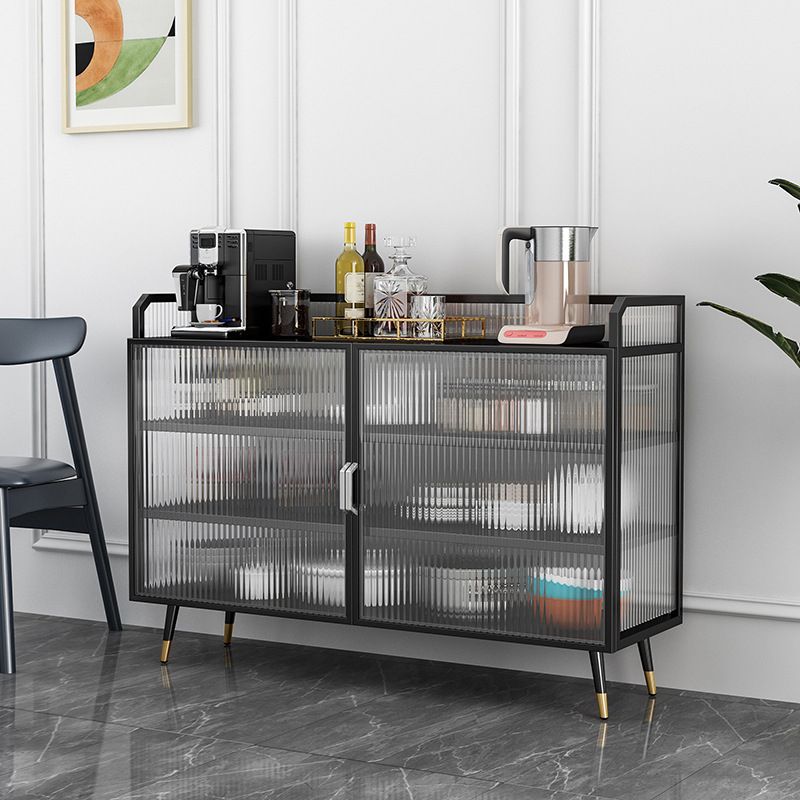 Industrial Display Cabinet Glass Door Storage Cabinet for Living Room
