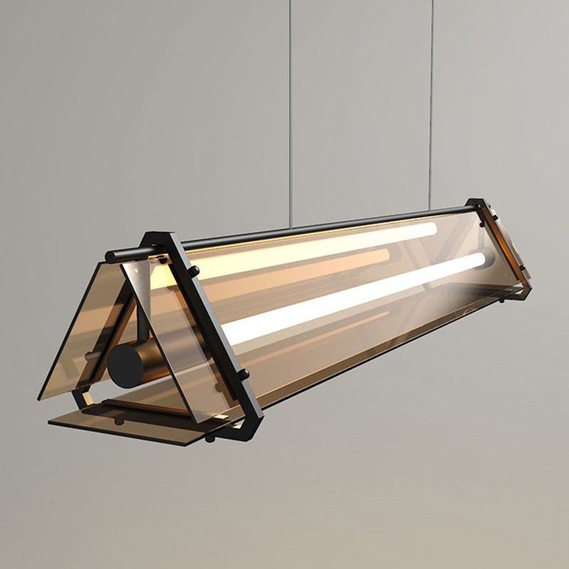 Geometría de estilo moderno Coste de vidrio transparente 1 luz colgante colgante de luz