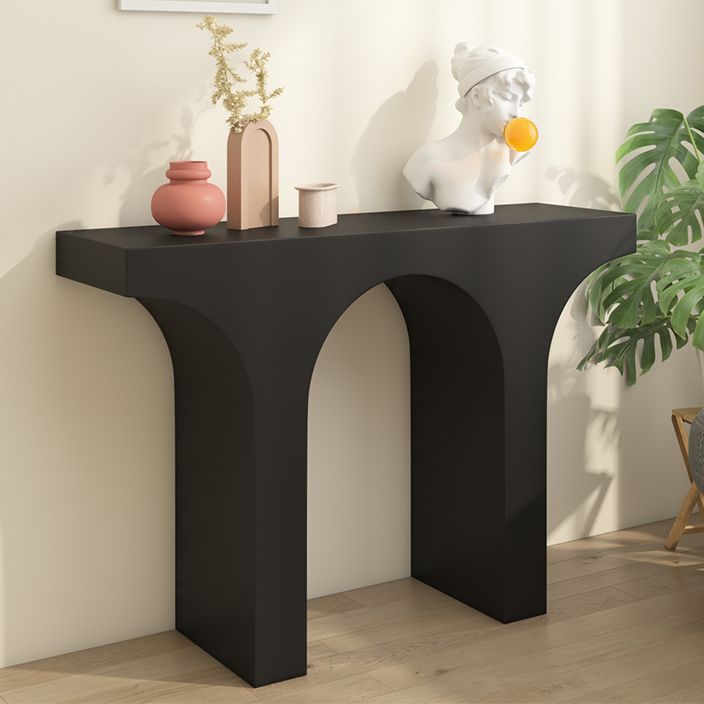 Wood Console Table 33.4 inch High, Hall Sled Console Accent Table