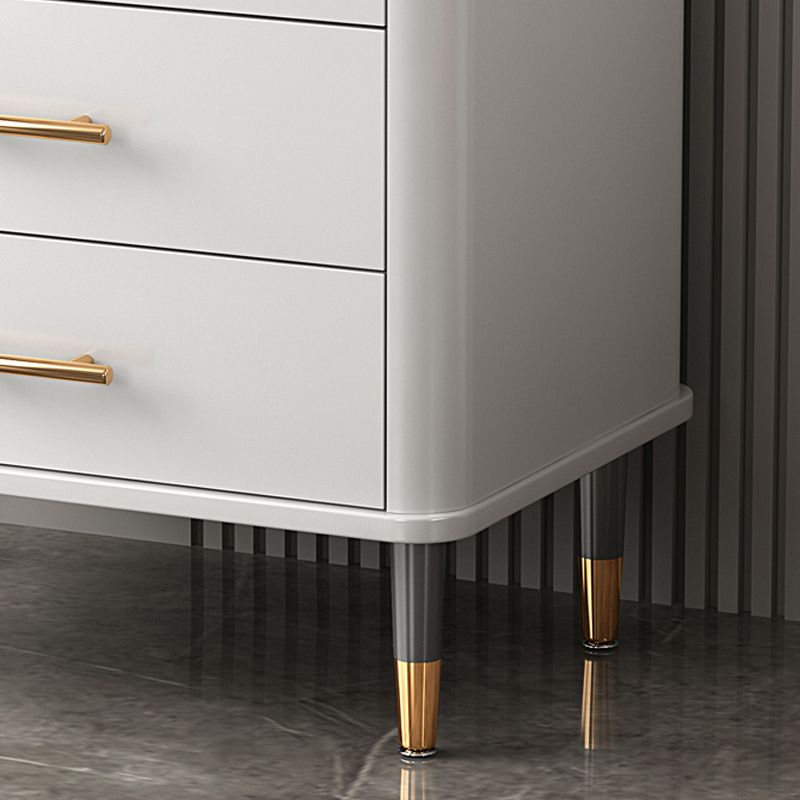 Glam Bedroom Stone Storage Chest Vertical Chest with Drawers