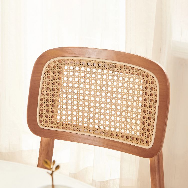 Contemporary Solid Wood Indoor Open Back Armless Dining Chair