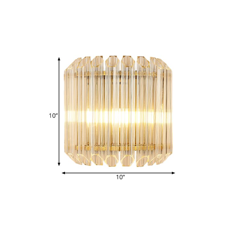 Medio tambor lavado de montaje pared apliques minimalista de tubo prismático vaso de montura de pared de la sala de estar de 4 bombas de 4 bombas