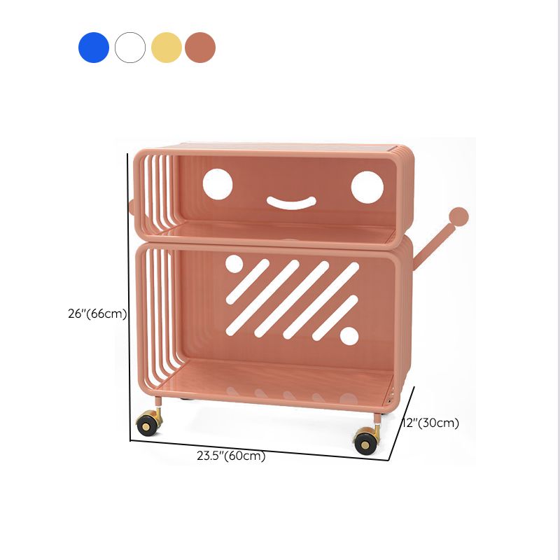 Scandinavian Metal Bookcase Standard Closed Back Bookshelf with Shelves