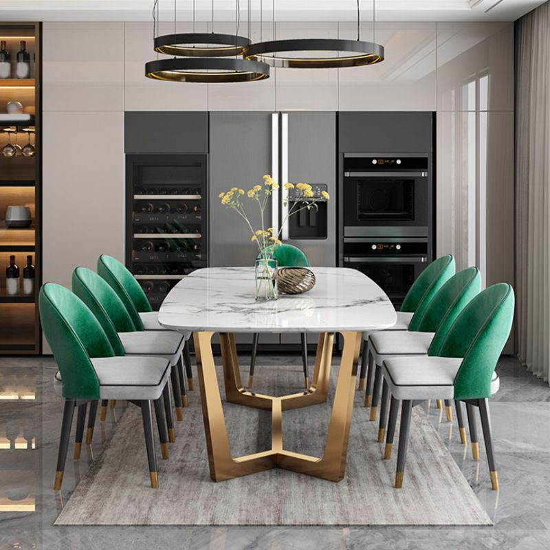 Contemporary Sintered Stone Rectangle Table Set 1/2/3/4/7/8 Pieces Dining Set for Home