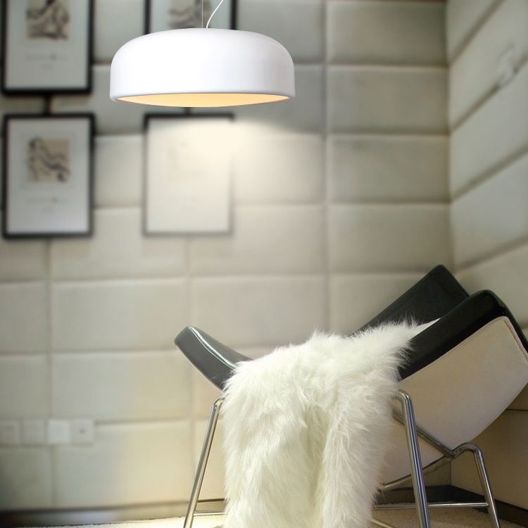 Polished Aluminum Alloy Modern Simplicity Hanging Light 4-Lights Acrylic Shade Suspension Pendant with 47" Adjustable Wire