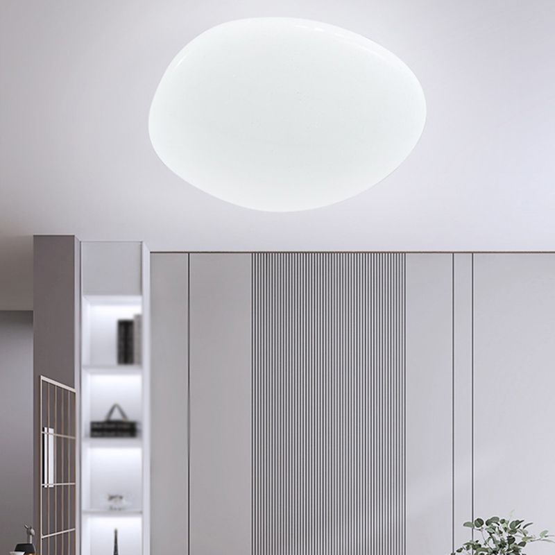 Single Modernism White Flush Mount Lighting Unique LED Ceiling Light for Bedroom