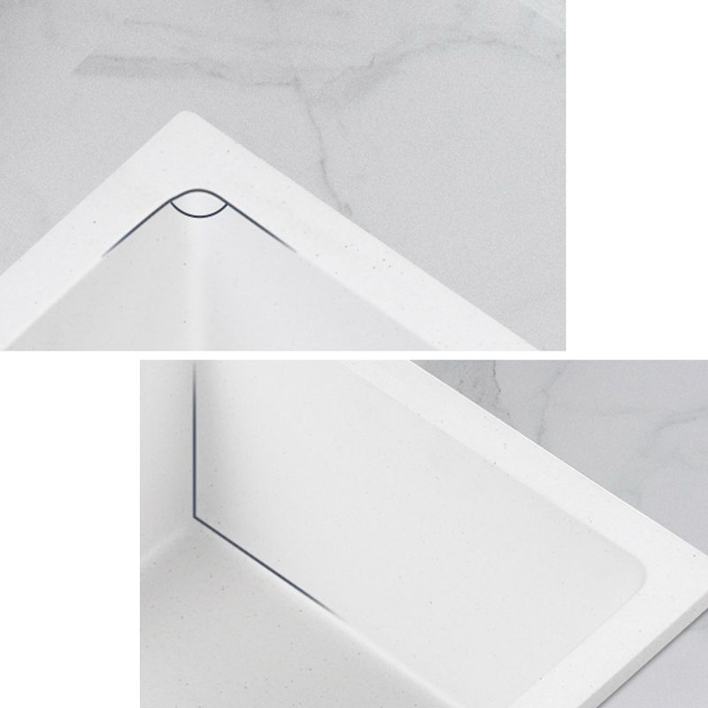 Quartz Kitchen Sink Contemporary Rectangular Shape Kitchen Sink with 1-Bowl