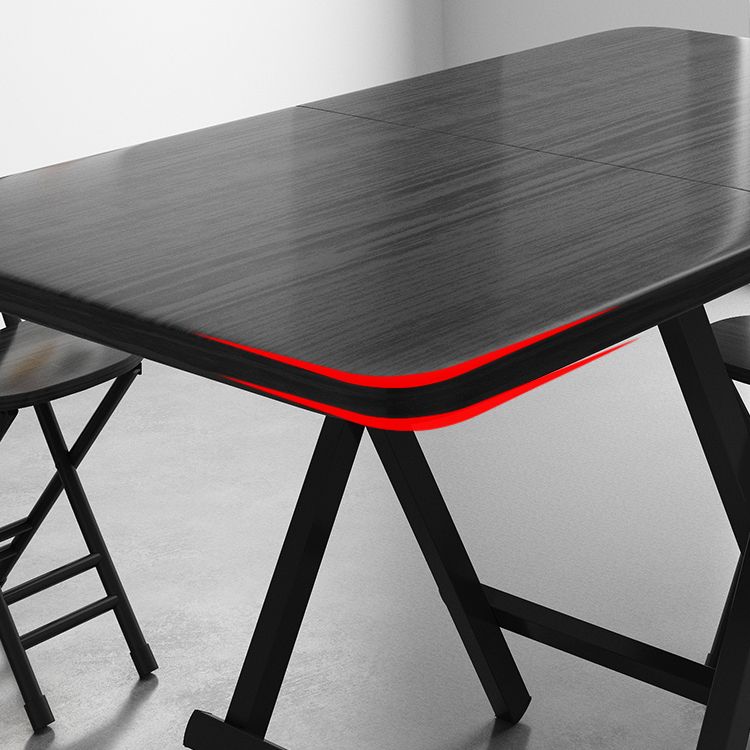 Modern Style Traditional Height Dining Set with Folding Table and Chairs