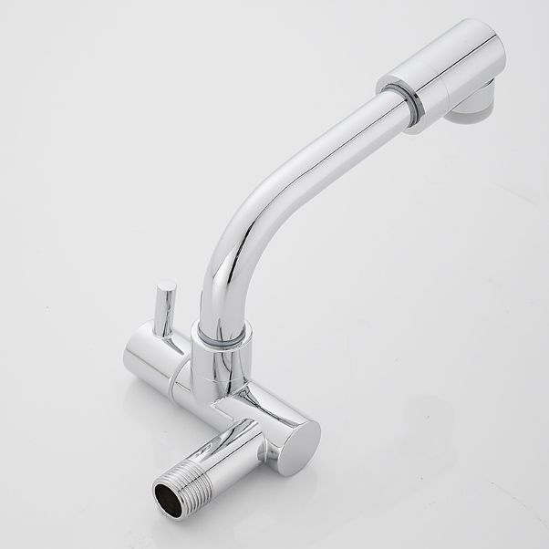 Wall Mounted Metal Tub Filler Low Arc Waterfall Bathtub Faucet