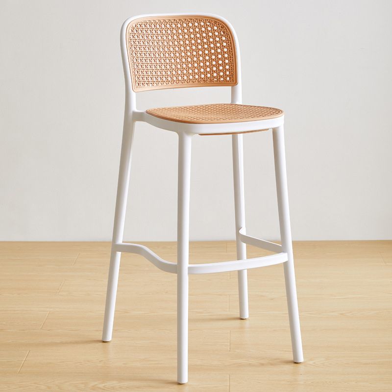 Nordic Style Bar-stool Plastic Bar Stool with Plastic Legs for Home