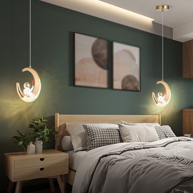 Éclairage moderne à pendentif pendentif en acrylique 1-LIGHT pour la chambre des enfants