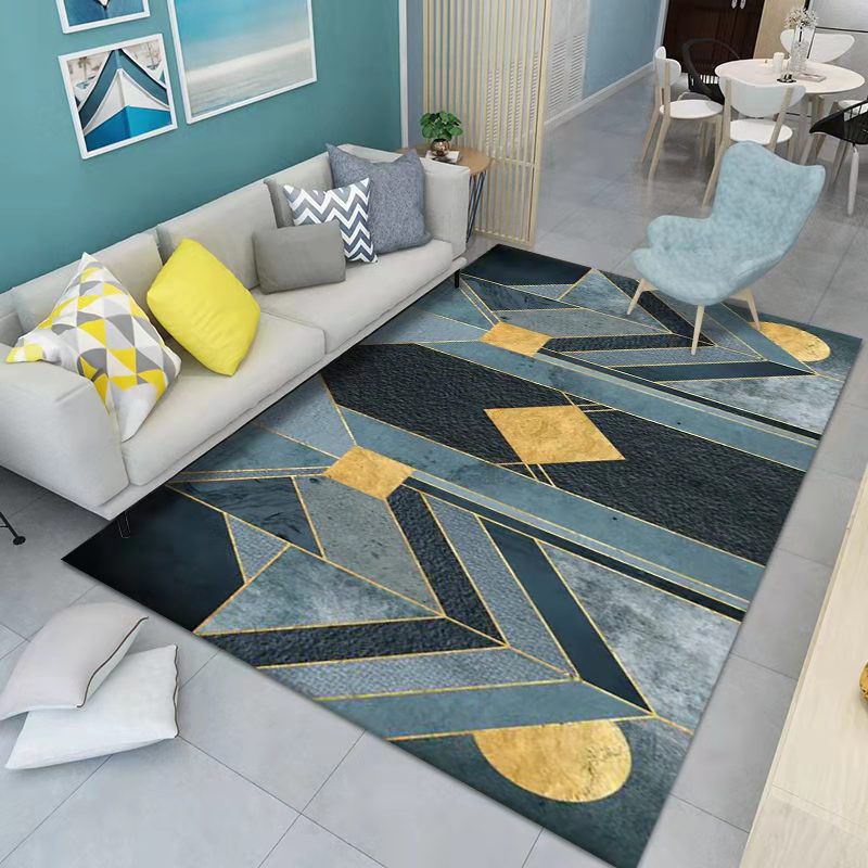 Simplicity Geometric Patterns Indoor Rug Stain Resistant Area Carpet for Home Rug