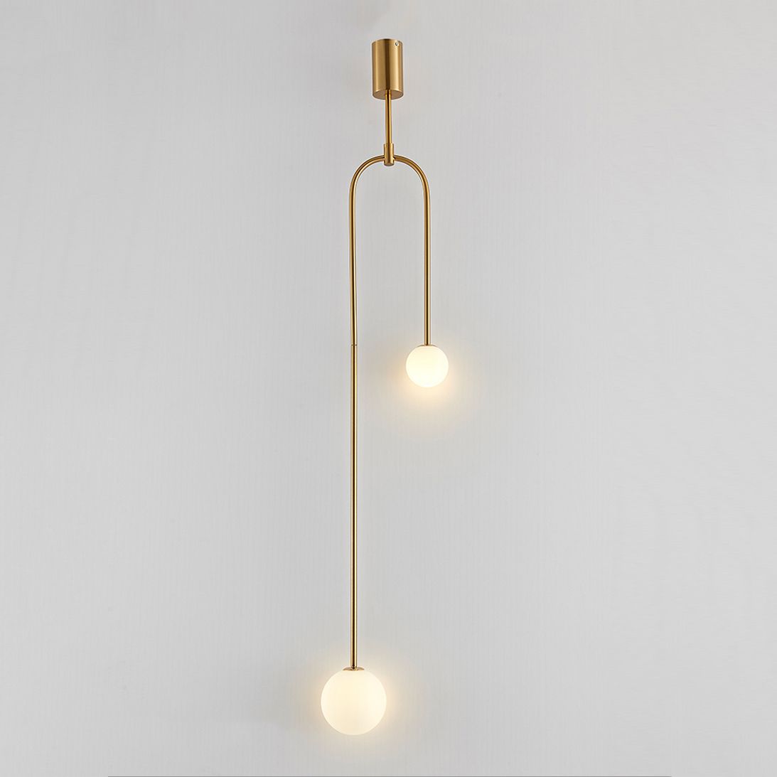 Glass Ball Shade Hanging Light Contemporary Pendent Lighting Fixture for Drawing Room