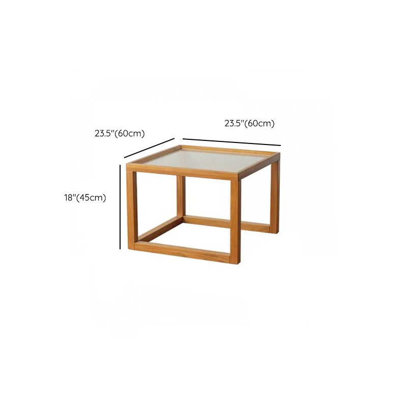 Tropical Coffee Cocktail Table Storage Solid Wood Coffee Table
