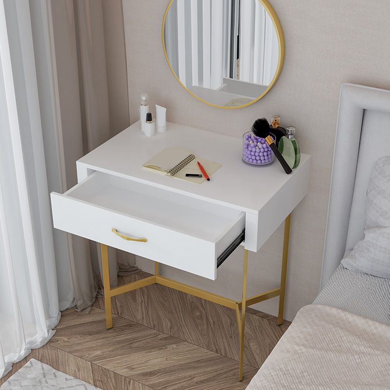 15.74" Wide Makeup Counter with Mirror Vanity Tables with Storage Drawers