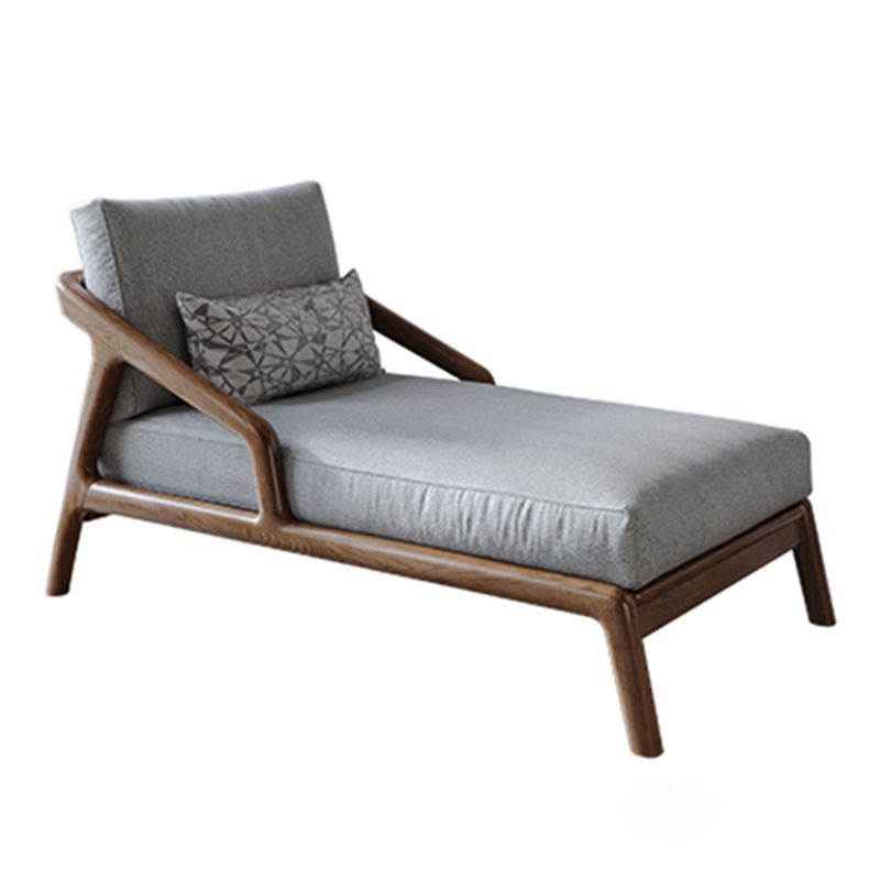 Scandinavian Upholstered Chaise Lounge Couch Wood Chaise Lounge Chair