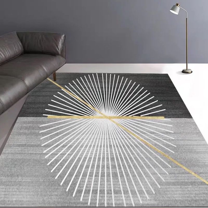 Modern Geometric Carpet Funky Indoor Rug Polyester Stain Resistant Area Rug