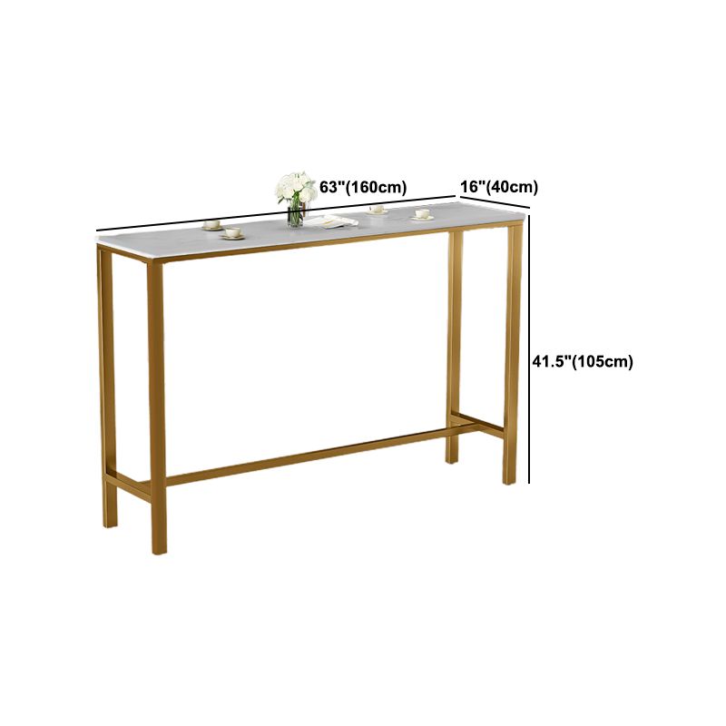 Modern Faux Marble Top Pub Table Set 1/3/5 Pieces White Bar Set with Upholstered Stools