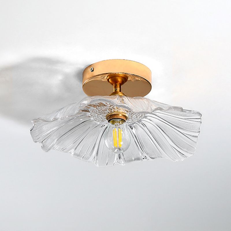 Contemporary Ceiling Lamp Creative Glass Shade Flush Mount Light Fixture