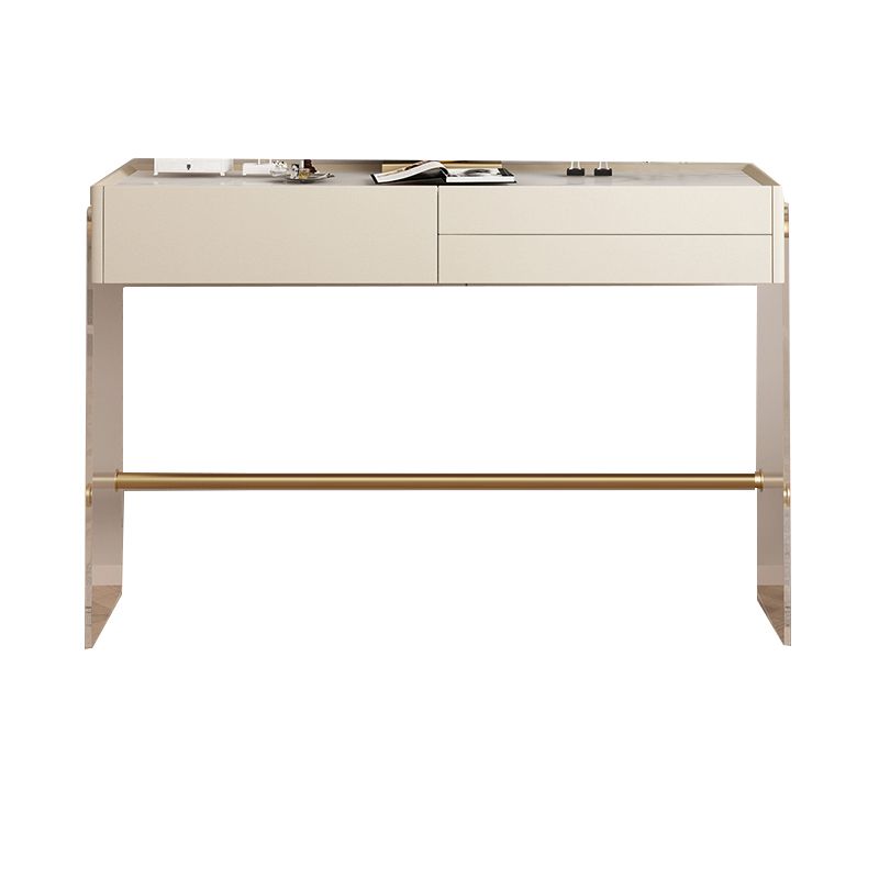 15.74" Wide Make-up Vanity with 3 Storage Drawers Bright White Dresser