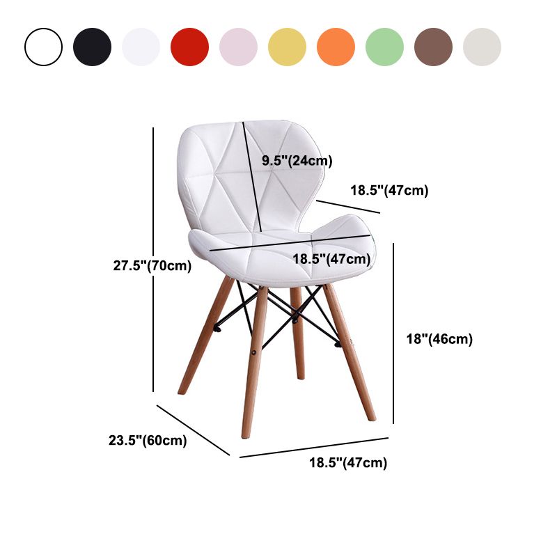 PU Chair18.5" L x23.6"W x27.5"H Armless MW Chair for Living Room