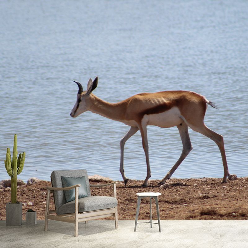 Springbok Mural Wallpaper Stain Resistant Wall Covering for Living Room