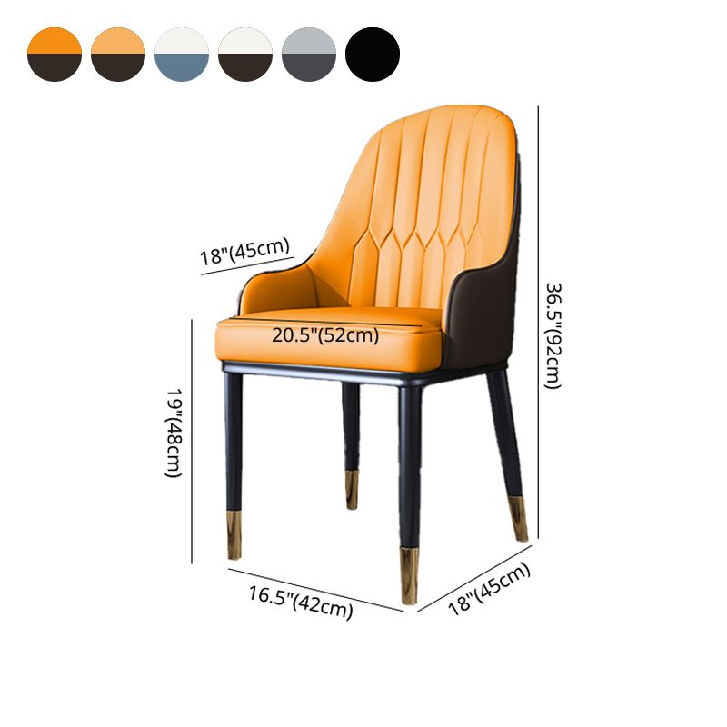 Silla de comedor de metal de estilo escandinavo, silla con respaldo sólido y brazo
