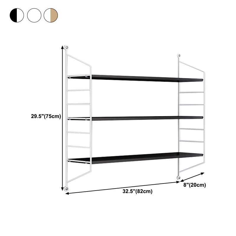 7.87"W Bookcase Contemporary Style Wall Mounted Bookshelf for Home Office