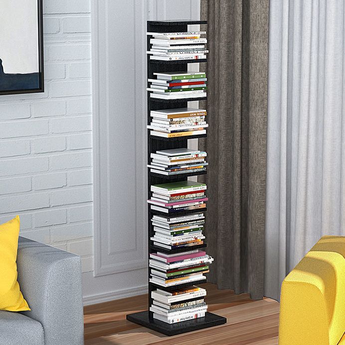 Closed Back Bookshelf Contemporary Style Invisible Bookcase for Study Room and Office