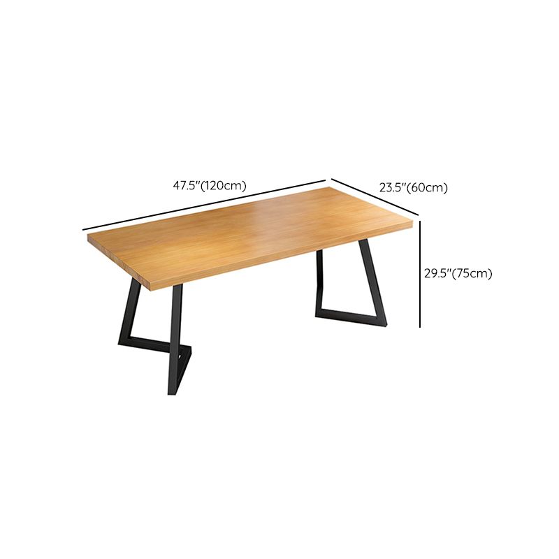 Industrial 1/2/5 Pieces Furniture Solid Wood Rectangle Dining Set in Brown