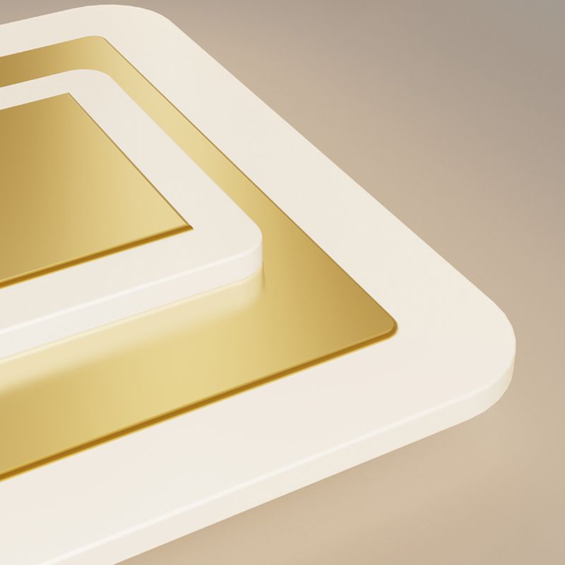 Geometric Shade Metal Flush Ceiling Light Modern Style 3 Lights Flush Mount Fixture