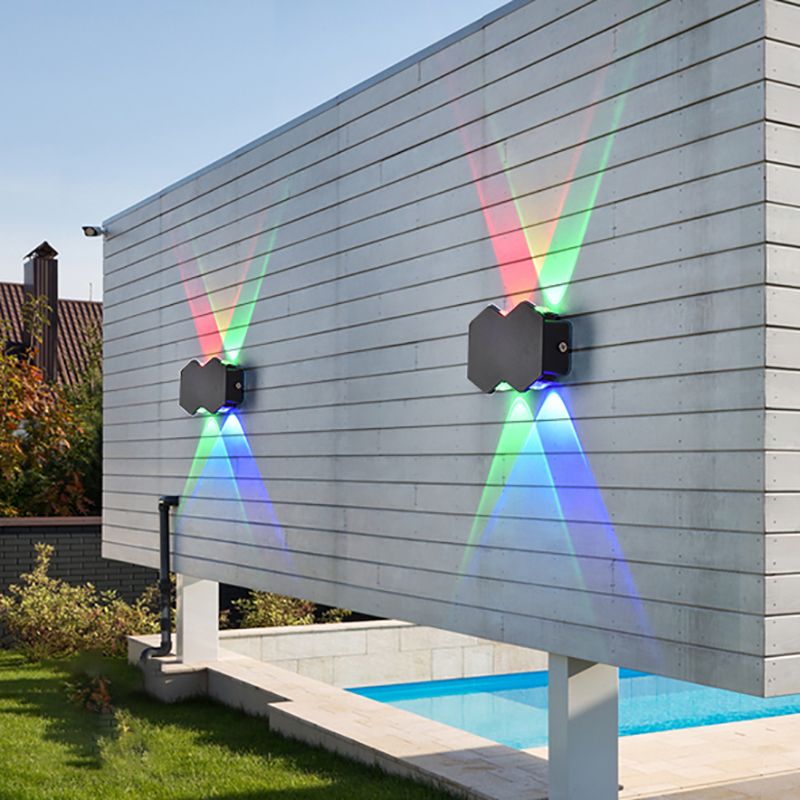 Multi Lights Geometric Wall Lights Modern Style Metal Wall Washer Sconce