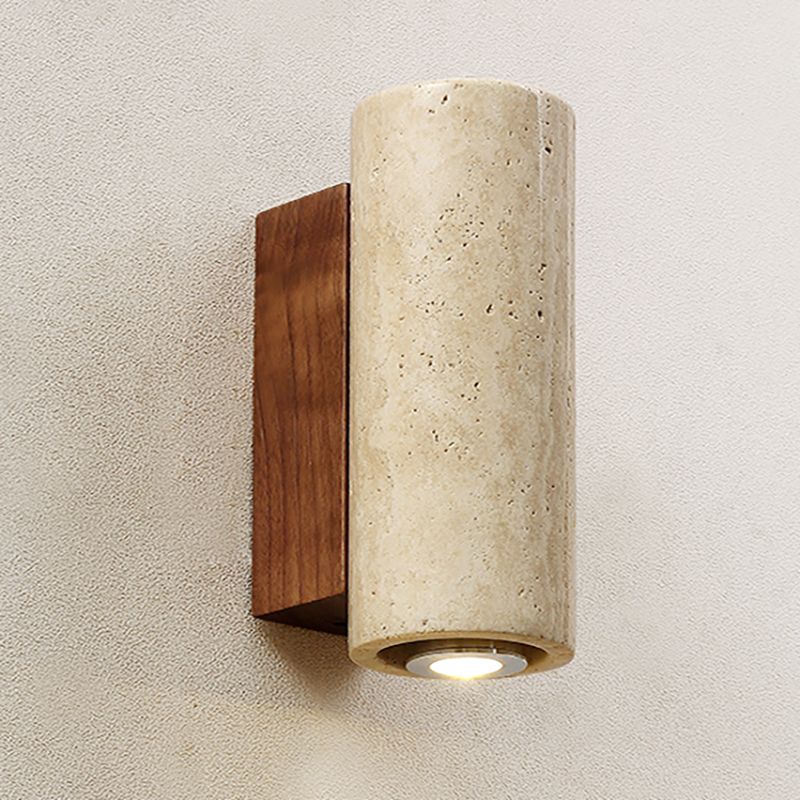 Sitting Room One Head Wall Sconce Contemporary Stone Wall Mounted Light Fixture