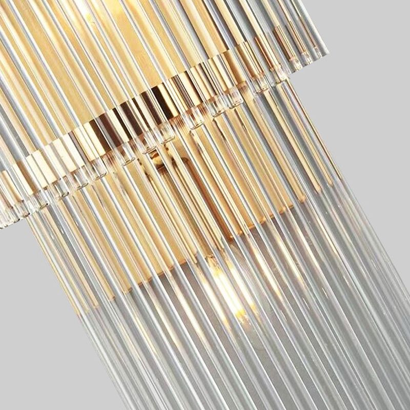 Modern Style Tiered Wall Sconce Crystal Sconces for Living Room