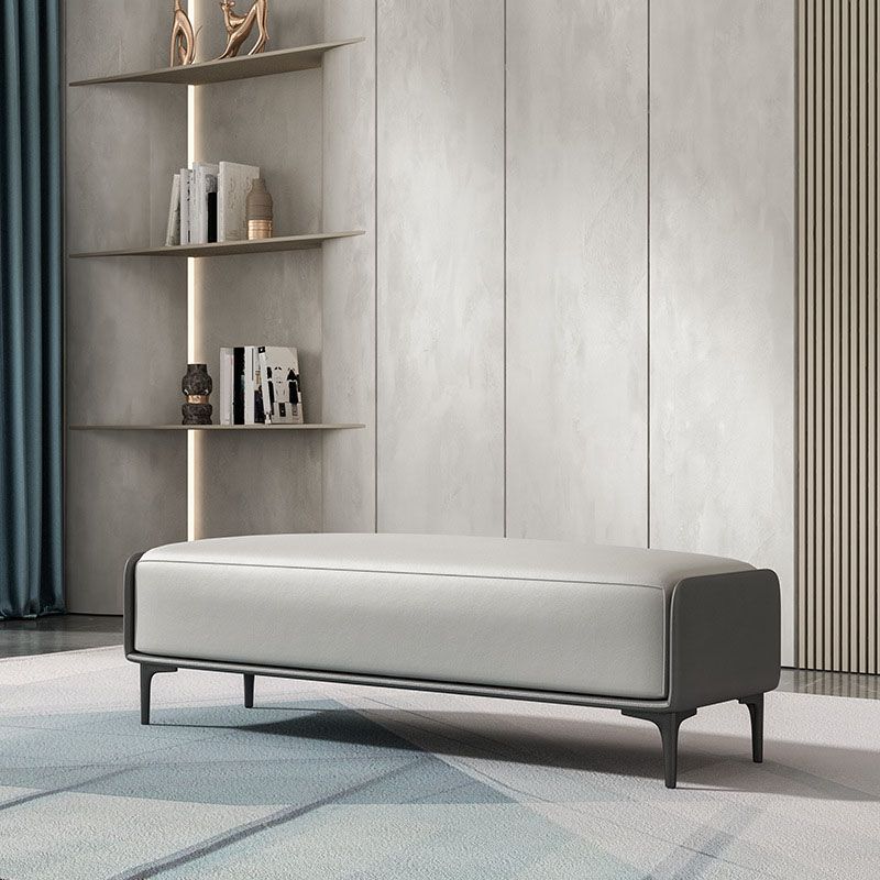Modern Cushioned Seating Bench Rectangle Entryway and Bedroom Bench , 16" W