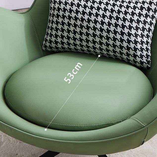 Fixed Back Lounge Chair Water Resistant Ottoman Set with Metal Legs