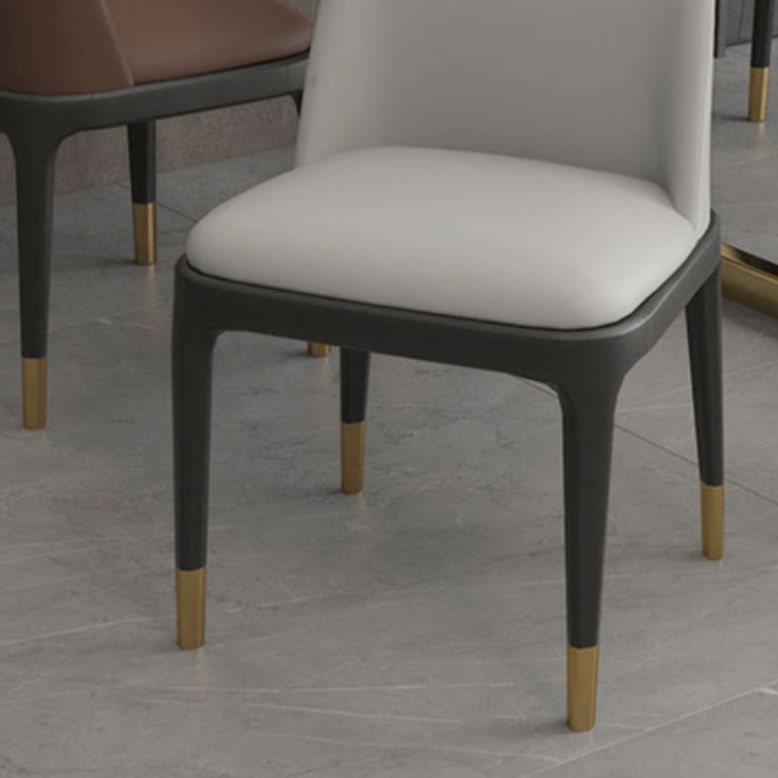 Plastic Side Chair Modern Style Windsor Back Armless Chair for Kitchen Use
