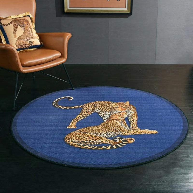 Oranje modern vloerkleed tijgerpatroon polyester gebied tapijt niet-slip achterste vloerkleed voor woningdecoratie