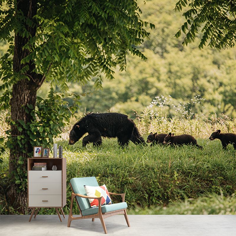 Mural 3D Contemporary Style Wild Animal Mildew Resistant Room Wall Covering