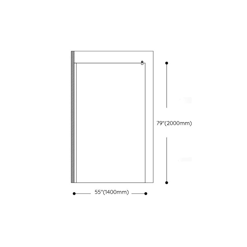 Tempered Glass Transparent Alcove Shower Enclosure with Header