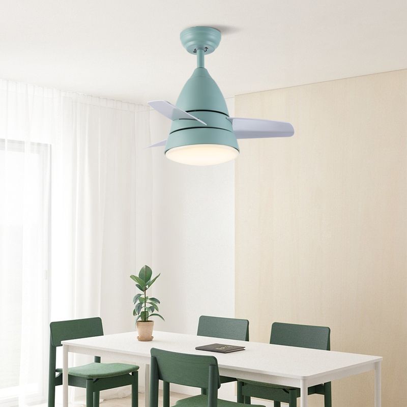 Kids Style Geometry Ceiling Fan Lamp Metal 1 Light Ceiling Fan Lighting for Living Room