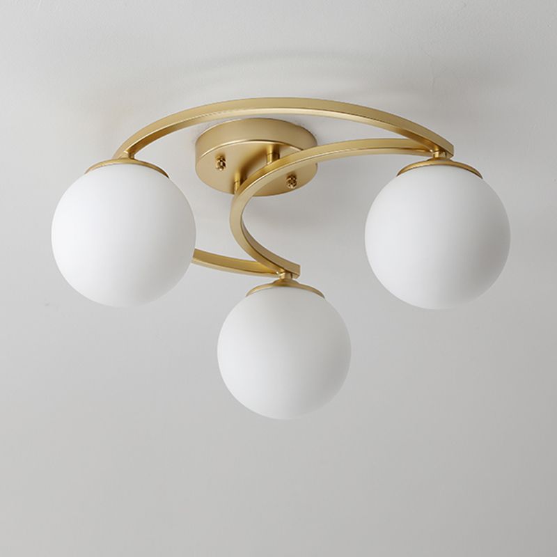 Modern Simple Ceiling Light Ball Shape Iron Ceiling Lamp for Bedroom
