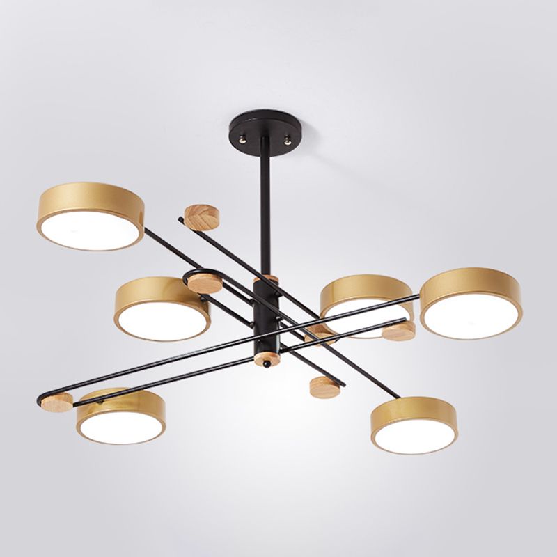 Lámpara de techo de metal de estilo moderno de lámpara colgante de múltiples luces