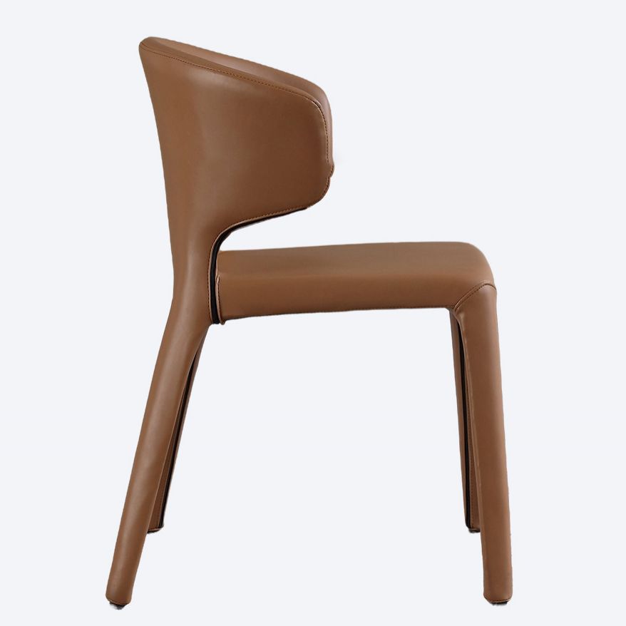 Designer Style Home Wingback Chair Leather Matte Finish Dining Chair