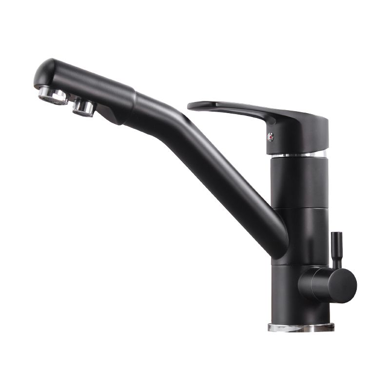 Contemporary Single Handle Kitchen Faucet Rotatable 1-Hold Bar Faucet