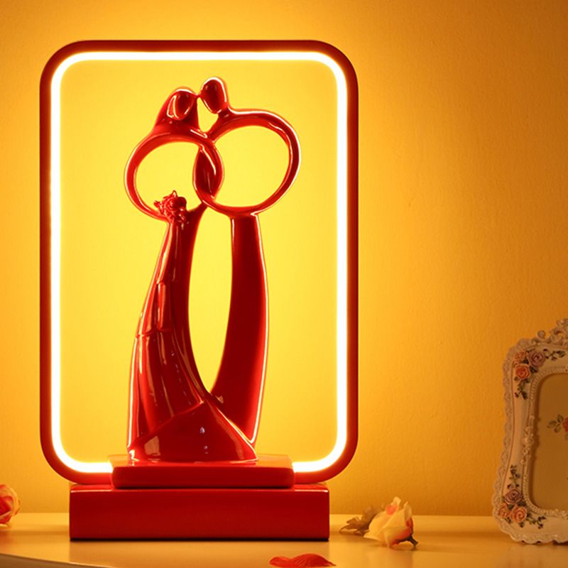 Modern Style Linear Night Table Lamp Metal Nightstand Lamp for Bedroom