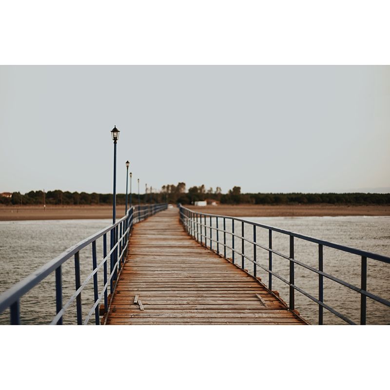 Wooden Bridge Mildew Resistant Wallpaper Photography Sleeping Room Wall Mural