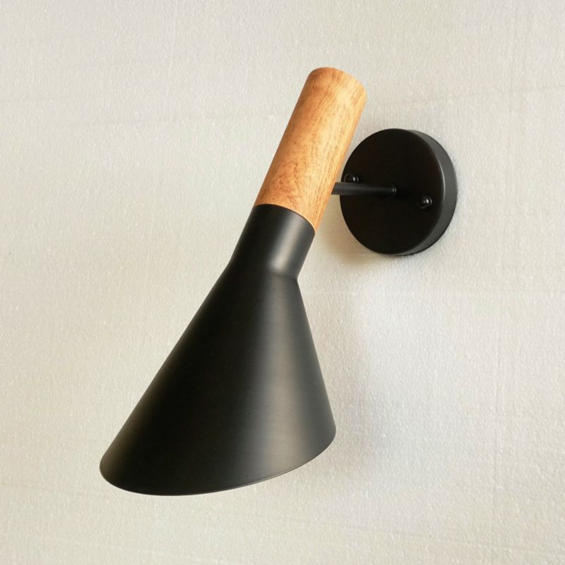 Single Modern White/Black Wall Mounted Sconce Unique Shaded Wall Light for Foyer